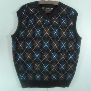 Carbon NWOT Medium Sweater Argyle Vest